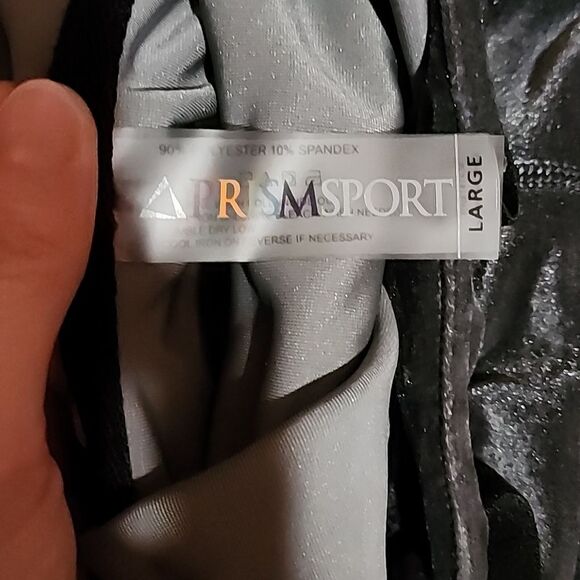 Prismsport cowlneck pullover velour sweater grey/black size large - Picture 6 of 12